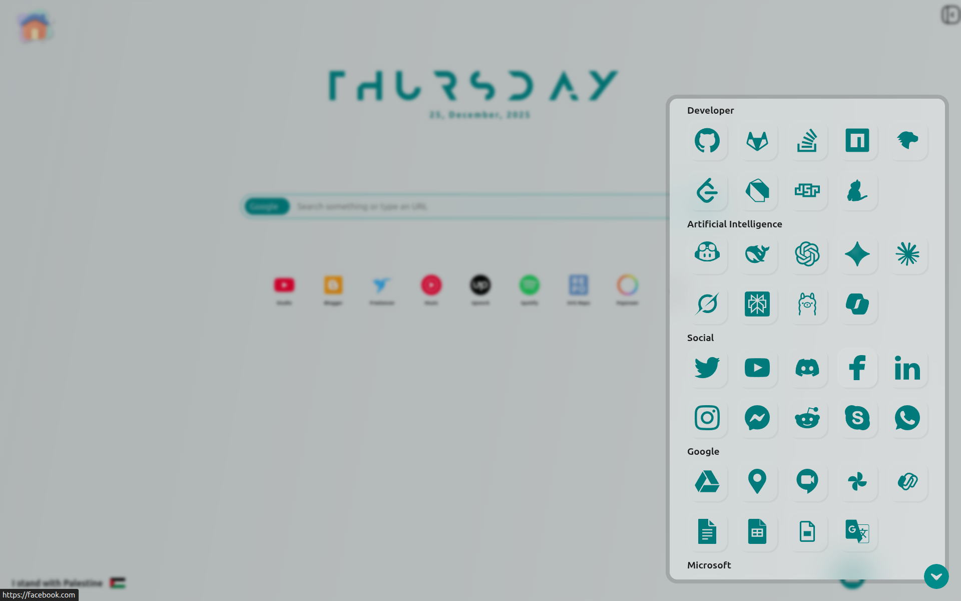 Quick Sites Menu
